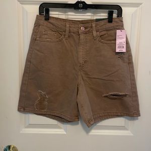 NWT Wild Fable Brown High Rise Bermuda Denim Shorts